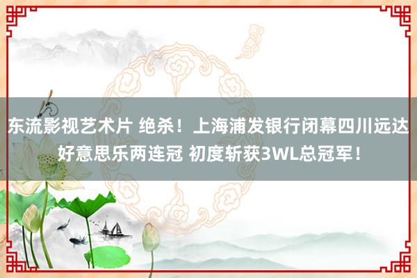 东流影视艺术片 绝杀！上海浦发银行闭幕四川远达好意思乐两连冠 初度斩获3WL总冠军！