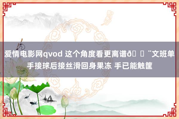 爱情电影网qvod 这个角度看更离谱😨文班单手接球后接丝滑回身果冻 手已能触筐
